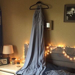 A-line Princess Scoop Neck Floor Length Chiffon